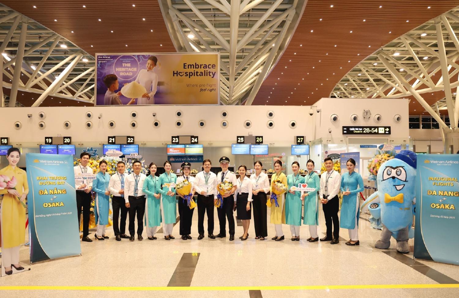 Vietnam Airlines khai trương đường bay thẳng giữa Đà Nẵng và Osaka (Nhật Bản)